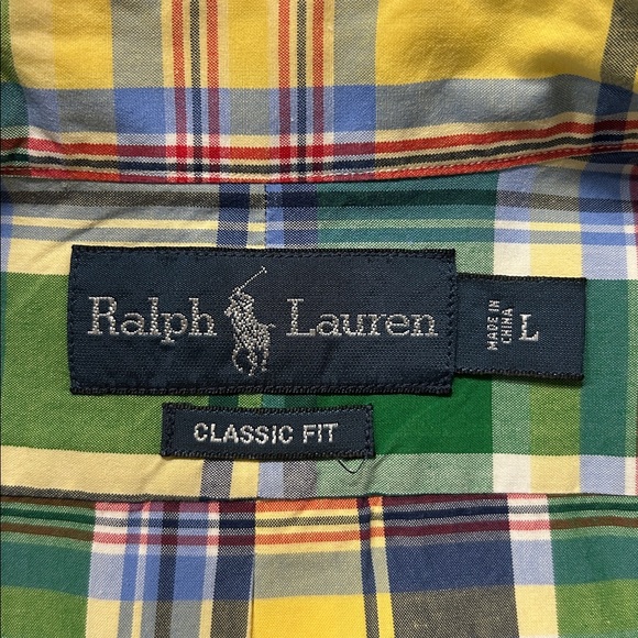 Ralph Lauren short sleeve button down collar shirt. L - Picture 7 of 7
